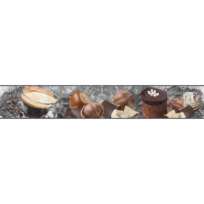 Samolepící bordura B 83-30, rozmer 5 m x 8,3 cm, coffee, IMPOL TRADE