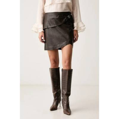 Guess sukně s viskózou LUCIA W6BD27.W4251 hnědá – Hledejceny.cz