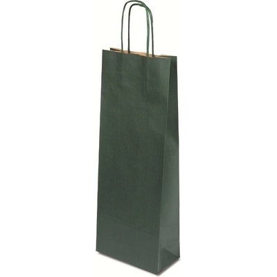 Dárková papírová taška na víno 14x8x39 cm pro 1 láhev 0,75 l sulfát zelený – Hledejceny.cz