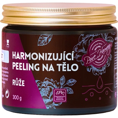 Pure Harmony harmonizující peeling na tělo ve skle růže 300 g