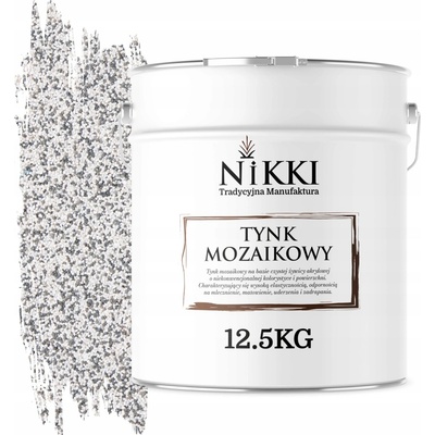 MOZAIKOVÁ OMÍTKA PRYSKYŘIČNÁ 12,5KG VNITŘNÍ VENKOVNÍ BARVA SVĚTLE ŠEDÁ M21
