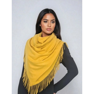 Classic Scarf žlutá šála s vlnou