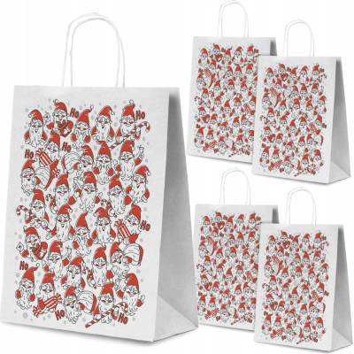 Allbag Krásne vianočné TAŠKY obojstranne potlačené NA darčeky, ELEGANTNÉ