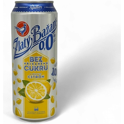 Zlatý Bažant citron 0% 0,5 l (plech)