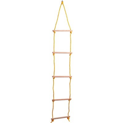 WOODY Provazový žebřík ROPE LADDER Žlutá