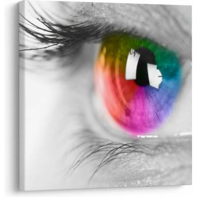 Obraz - Očná dúhovka, jednodielne 50x50 cm