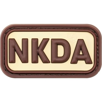 Gumová nášivka Jackets to Go NKDA - béžová-hnedá