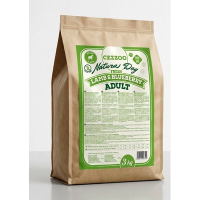 CEZZOO Natura Dog Fresh Lamb & Blueberry Adult Grain Free 3 kg