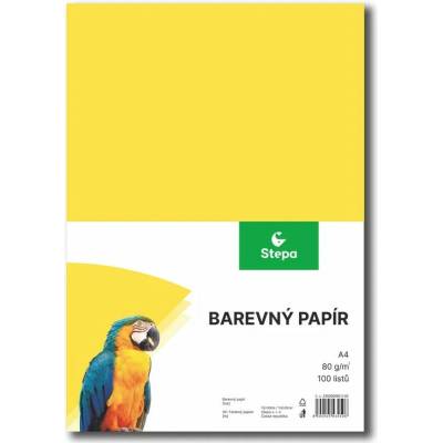 Stepa Papír barevný A4 / 80 g / 100 listů / žlutá