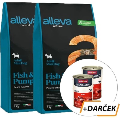 Alleva Natural Adult Mini Fish and Pumpkin 2 x 12 kg