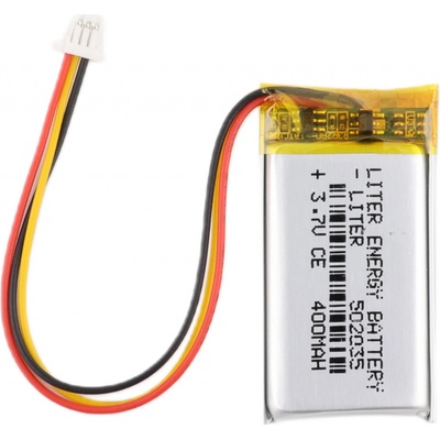 Li-Pol baterie 400mAh, 3.7V, 502035, JST SH1 - 3pin