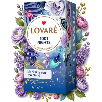 Lovaré 1001 Nights černý zelený čaj 24 ks