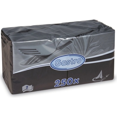Wimex servítky 2V čierne 24x24cm 250ks
