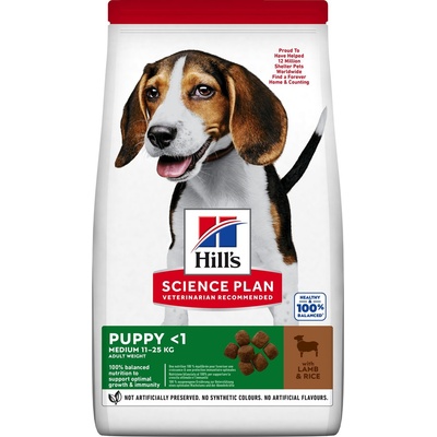 Hill's Science Plan granule pro štěňata středních plemen s jehněčím a rýží 18 kg – Hledejceny.cz
