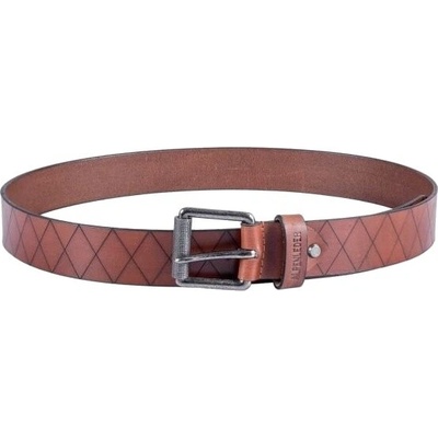 Alpenleder BELT RAUTE kožený hnědý opasek hnědá cognac