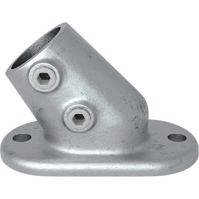 Pozinkovaná zesílená základová příruba pro trubku 42,4 mm, sklon 30°–45°