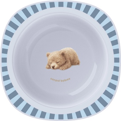 Canpol babies Miska s prísavkou Woodland modrá 300 ml