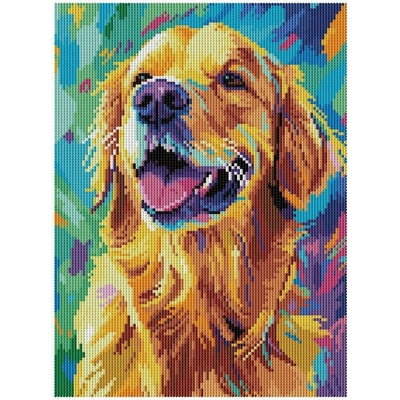 Dotz diamantové malování na rámu Zlatý retrívr 40 x 30 cm – Hledejceny.cz