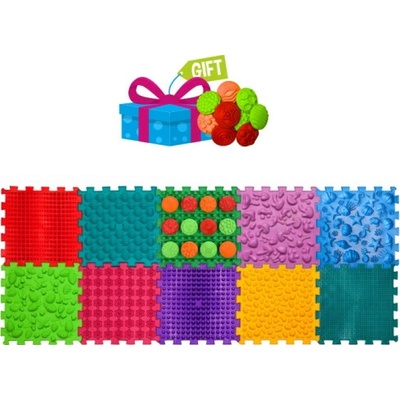 Ortek Masážní podložka Ortek Mix Puzzles, 10 dílků + vzory zdarma