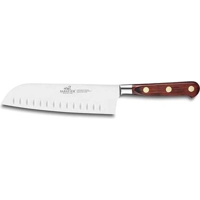 Lion Sabatier nôž Santoku SAVEUR mosadzné nity hnedý 18 cm