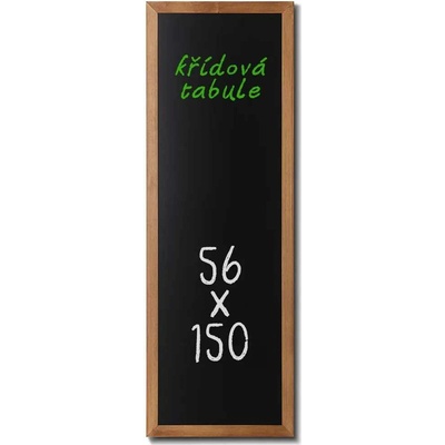 A-Z Reklama CZ Nástěnná dřevěná křídová tabule 56 × 150 cm – světle hnědý rám – kód CHBLB56x150