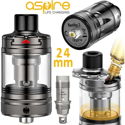 Aspire clearomizér Nautilus 3 černá 2ml
