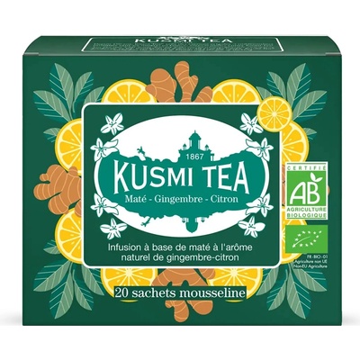 Kusmi Tea maté so zázvorom a citrónom Bio 20 sáčkov