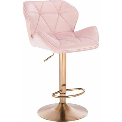 LuxuryForm Design Milano Velur na zlatom tanieri / svetlo ružová