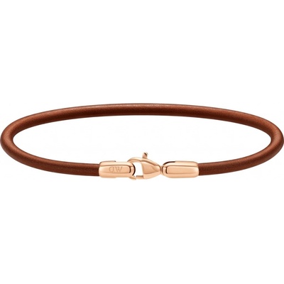 Daniel Wellington Slušivý hnědý kožený náramek St Mawes Perfect Pair DW9980051 19,5 cm