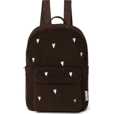 Studio Noos Teddy Midi Backpack batôžtek s predným vreckom Chocolate Hearts