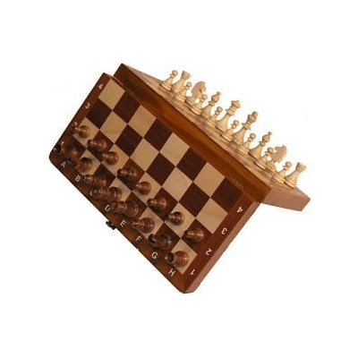 Šachy magnetické Intarsie menší