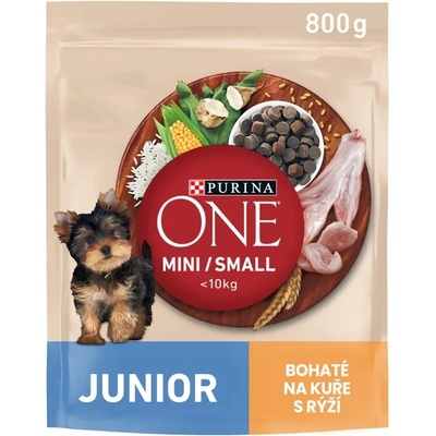 Purina one Mini/Small Junior kura s ryžou 0,8 kg