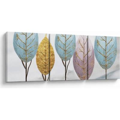 Obraz - Dizajnové stromy, trojdielne 90x30 cm