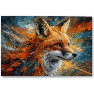 Plakát – Liška v dynamických barevných tazích Bez rámu Ano Bez rámu 135 × 90 cm