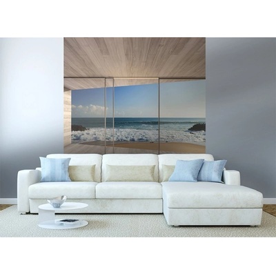 Dimex MS-3-0042 vliesová fototapeta na zeď Okno na pláž rozměry 225 x 250 cm