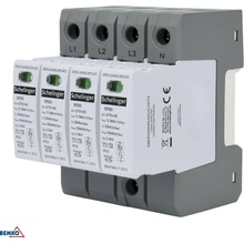 SCHELINGER Svodič přepětí 4P 12,5kA(10/350) TŘÍDA T1+T2 (B+C) SCHÉMA PŘEPĚŤOVKY
