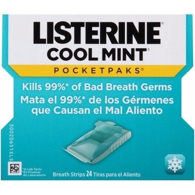 Listerine Cool Mint osvěžující pásky proti zápachu z úst 24 ks – Hledejceny.cz