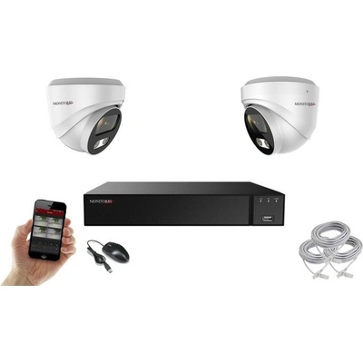 Monitorrs Security Hybrid Light IP 2 kamerový set 2 Mpix GDome 6212K2