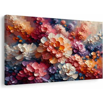 Obraz pestrobarevná květinová harmonie - 90x60