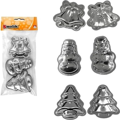 Smolík Vánoce Mix 3 druhy 15 ks 55-68 × 40-60 mm pocínované