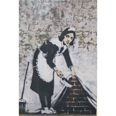 CMA Group Banksy pohľadnica upratovačka
