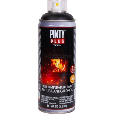 PINTY PLUS TECH žiaruvzdorná farba v spreji 400 ml strieborný
