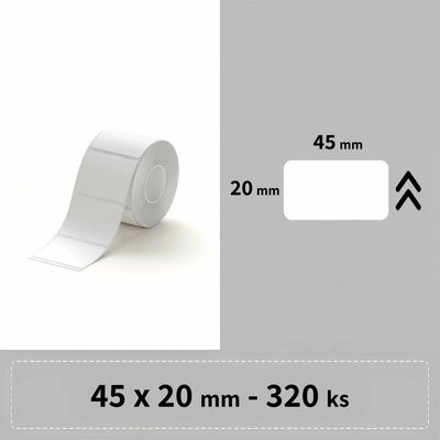 Niimbot štítky R 45 × 20 mm 320 ks Biele pre B21, B21S, B3, B1S