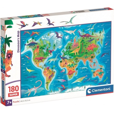CLEMENTONI Dinosauří mapa 180 dílků