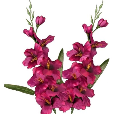 Umelá gladióla saténová burgundy 79cm