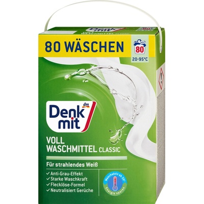 Denkmit prací prášek na bílé prádlo 80 PD