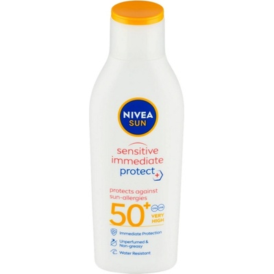 Nivea Sun Sensitive Immediate Protect+ mléko na opalování SPF50+ 200 ml – Hledejceny.cz