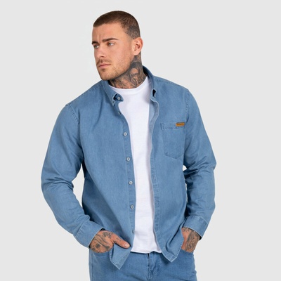 Iron Aesthetics Urban pánská džínová košile světle modrá