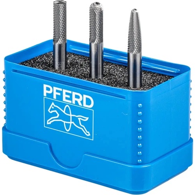 Pferd 1306 MICRO Stopkové frézy z tvrdokovu s mikro ozubením - stopka 6 mm (Sada 3 ks)