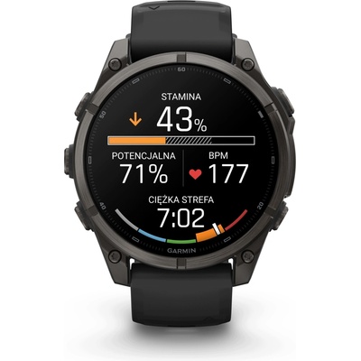 Garmin fenix 9 - 47mm, AMOLED, Sapphire, Carbon Gray DLC Titanium, Black band 010-04762-11